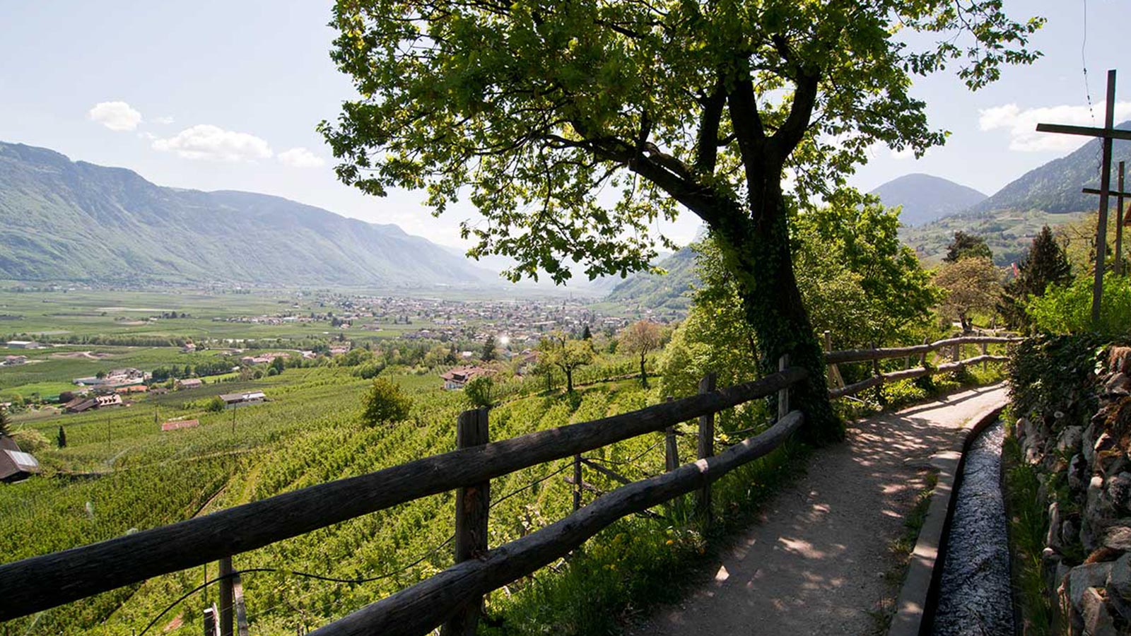 Trail with a view of Merano